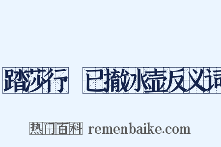 踏莎行·已撤冰壶反义词是什么意思的图片